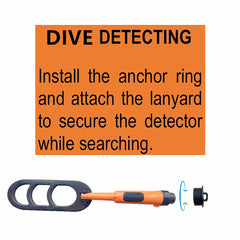 Waterproof Dive Metal Detector Folding Version Pulse Coil Underwater Pulse Scan Pinpointer Scuba Detecting