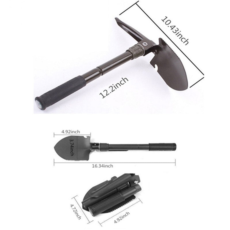 Outdoor Metal Detector Supporting Tools Gold Finder Shovel Military Folding Shovel Survival Spade Emergency Garden Camping Tool