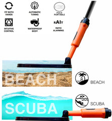 Waterproof Dive Metal Detector Folding Version Pulse Coil Underwater Pulse Scan Pinpointer Scuba Detecting